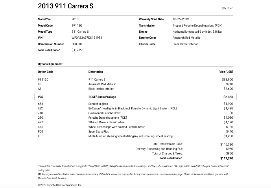 2013 Porsche 991 Carrera S - Image 18 of 18