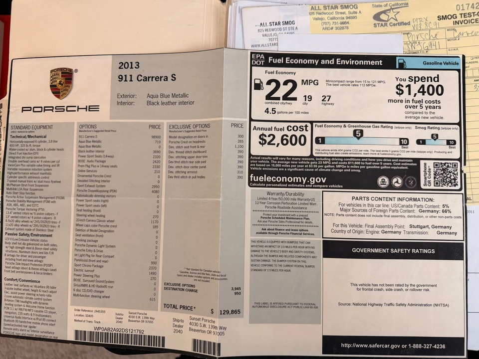 2013 Porsche 991 Carrera S - Image 5 of 18