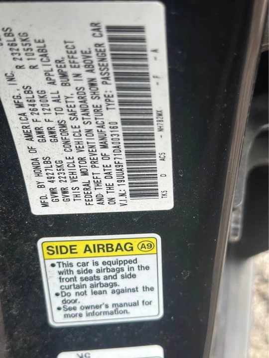 2013 Acura TL 4th Gen - Image 10 of 10