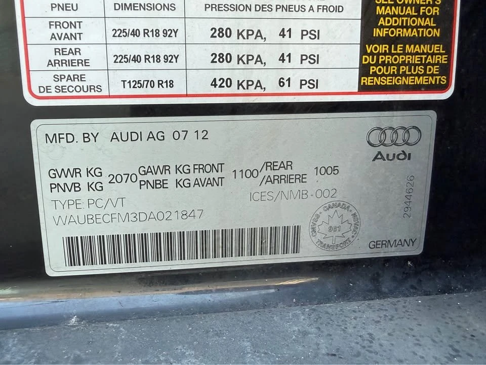 2013 Audi 8V A3 - Image 18 of 18
