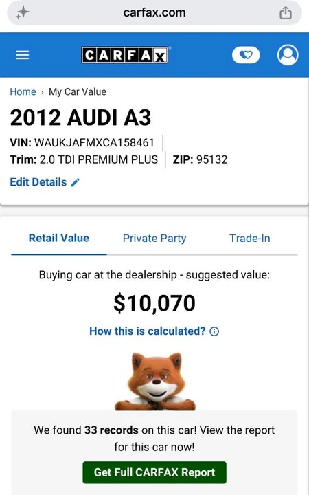 2012 Audi 8V A3 - Image 14 of 14
