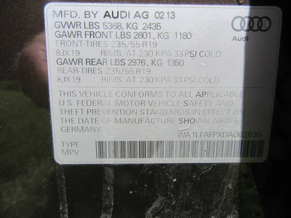 2013 Audi 8R Q5 - Image 8 of 22