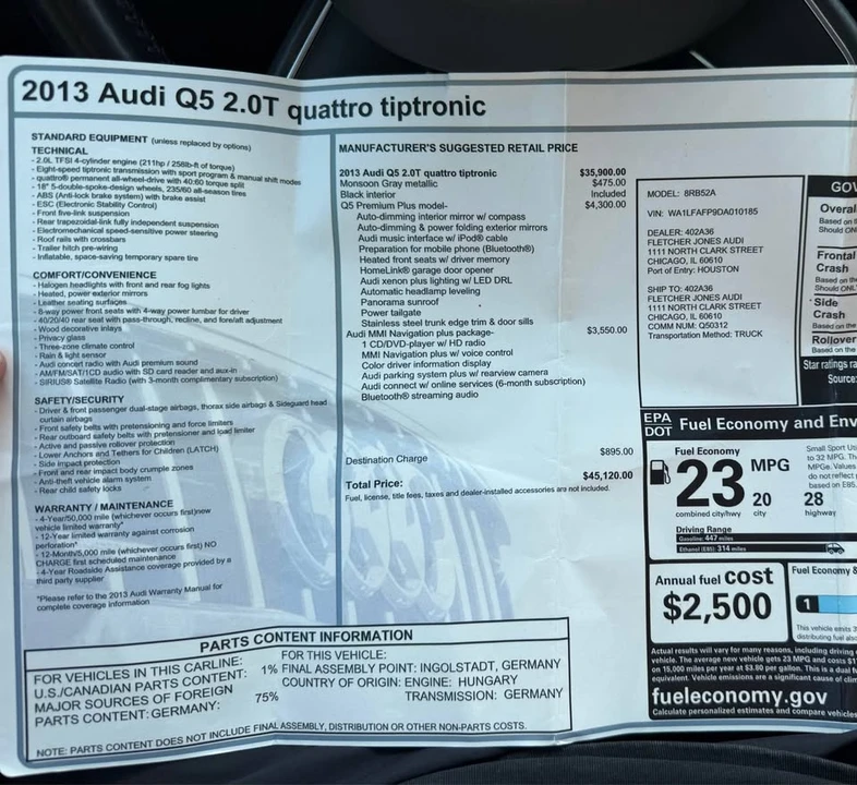 2013 Audi 8R Q5 - Image 19 of 19