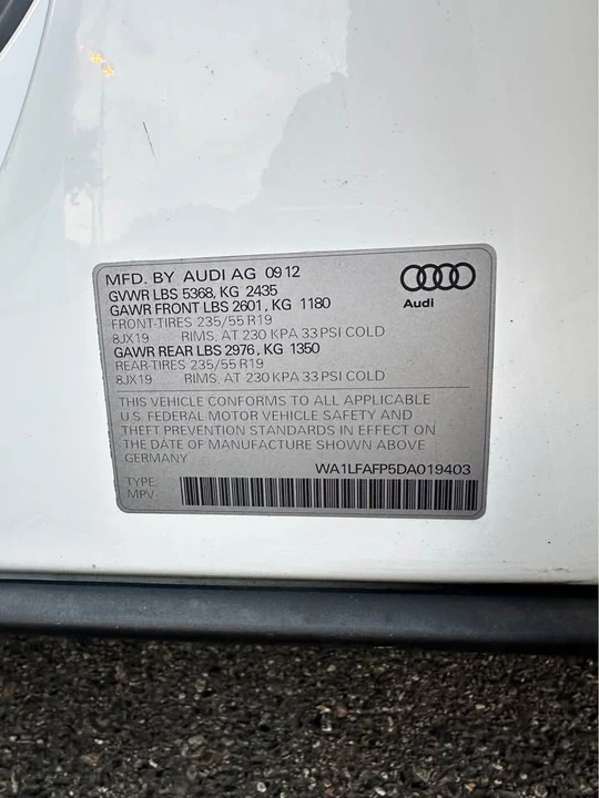 2013 Audi 8R Q5 - Image 20 of 20