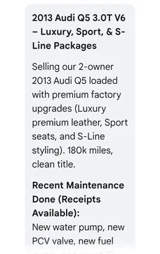 2013 Audi Q5 S Line