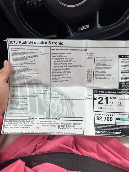 2013 Audi B8 S4 - Image 4 of 9