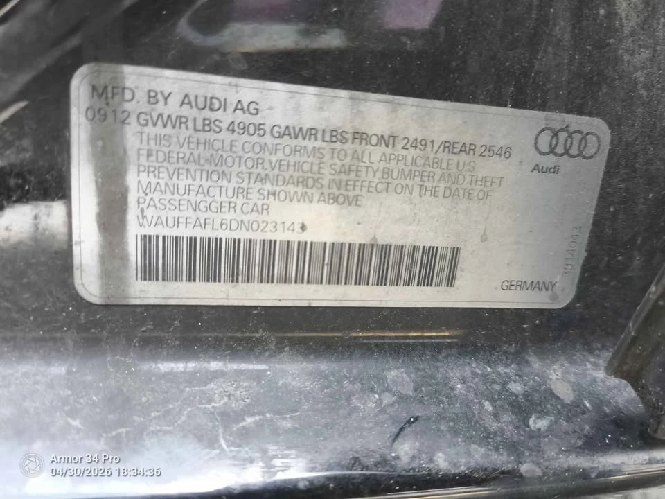 2013 Audi B8 A4 - Image 2 of 9