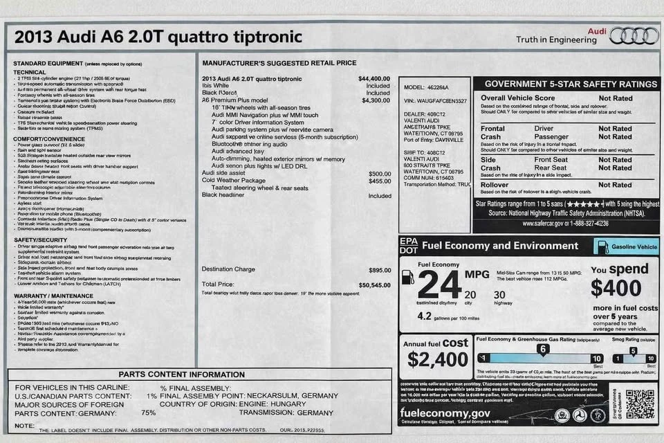 2013 Audi C7 A6 - Image 11 of 11