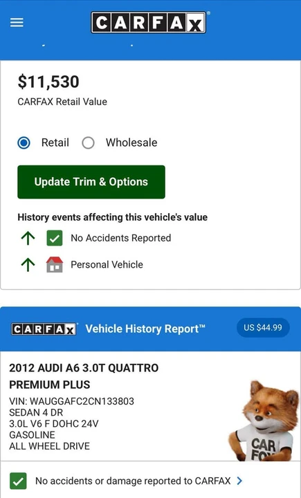 2012 Audi C7 A6 - Image 12 of 14