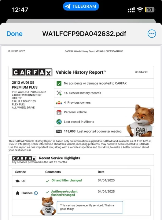 2013 Audi 8R Q5 - Image 13 of 14