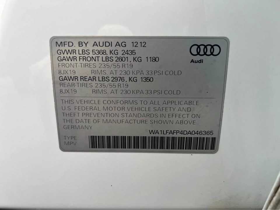 2013 Audi 8R Q5 - Image 19 of 19
