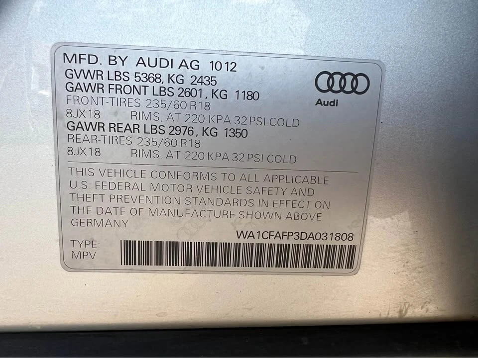2013 Audi 8R Q5 - Image 15 of 15