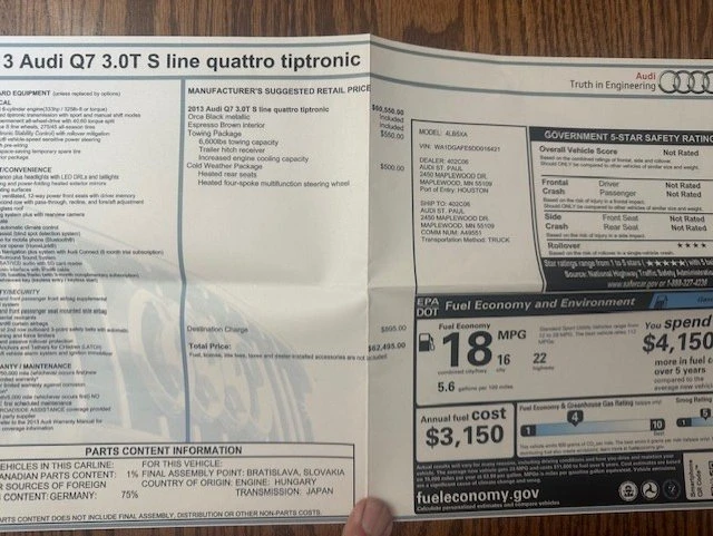 2013 Audi 4L Q7 - Image 10 of 18