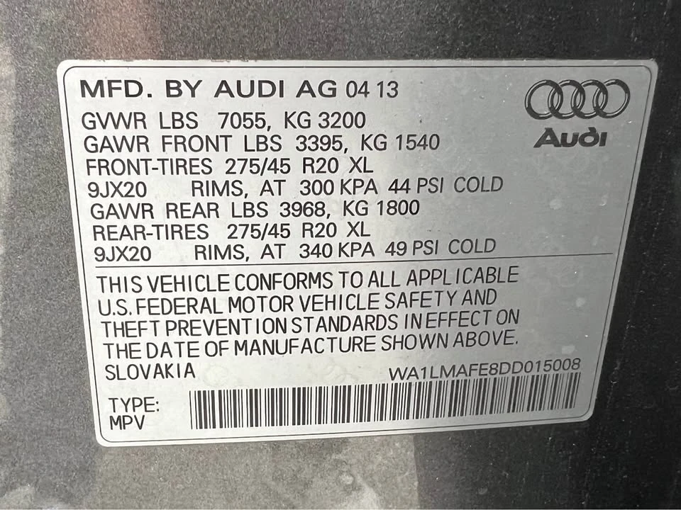 2013 Audi 4L Q7 - Image 20 of 20