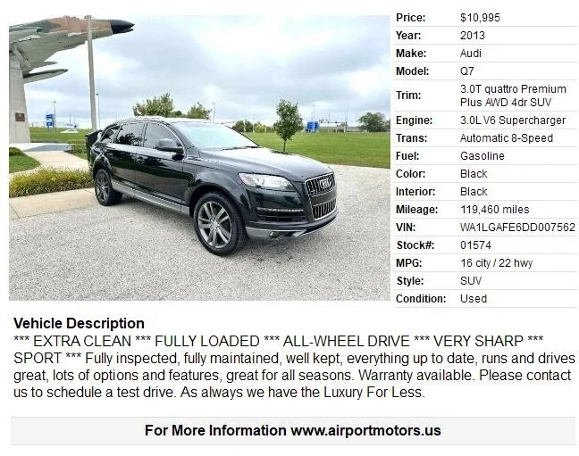 2013 Audi 4L Q7 - Image 2 of 20