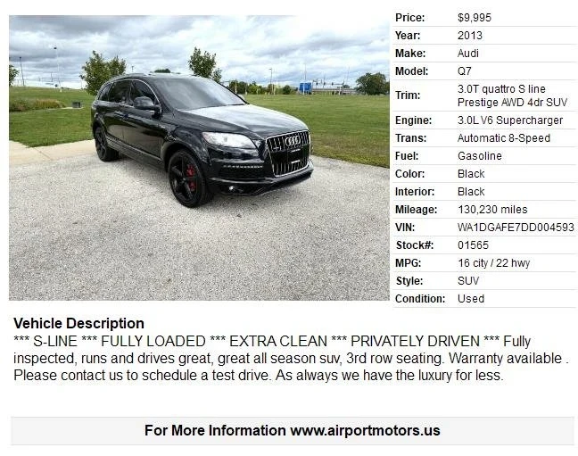 2013 Audi 4L Q7 - Image 2 of 20
