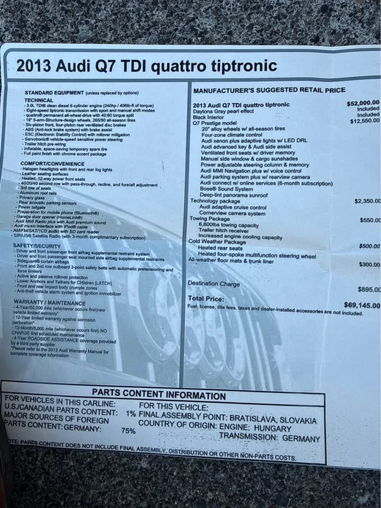 2013 Audi 4L Q7 - Image 10 of 10