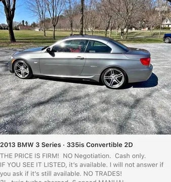 2013 BMW 3 Series 335is Convertible 2D