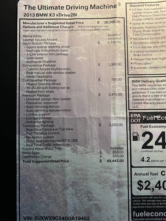 2013 BMW F25 X3 - Image 18 of 22