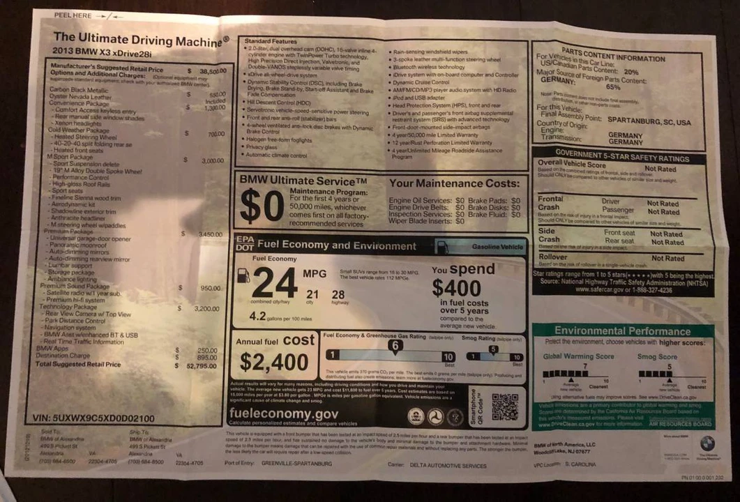 2013 BMW F25 X3 - Image 2 of 21