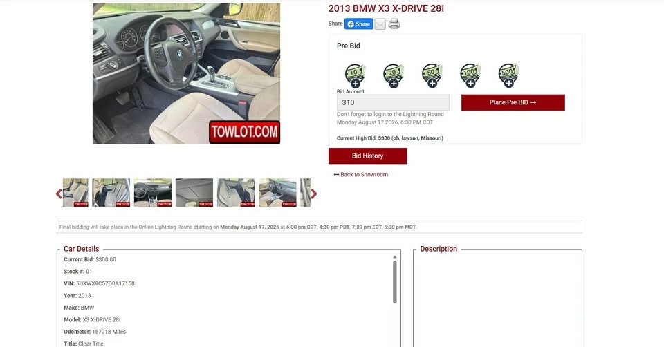 2013 BMW F25 X3 - Image 2 of 4