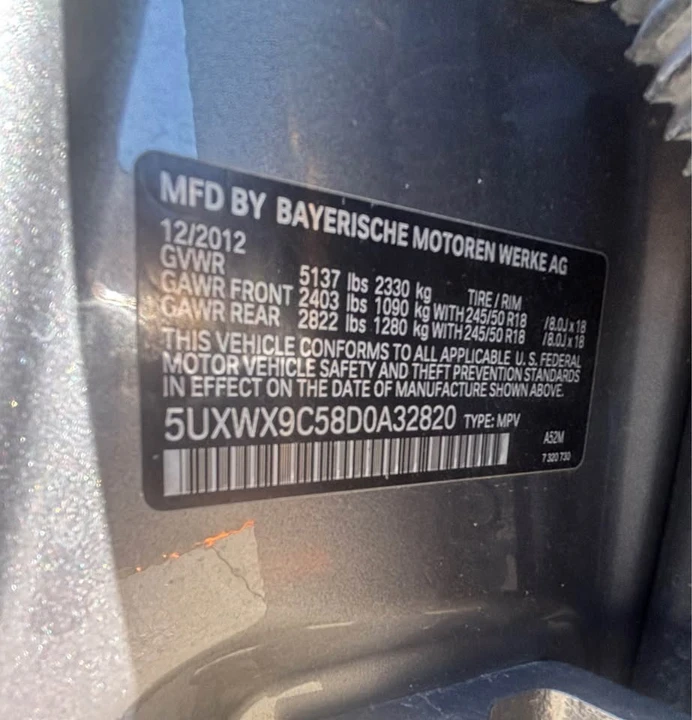 2013 BMW F25 X3 - Image 16 of 16