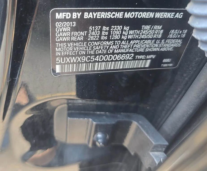 2013 BMW F25 X3 - Image 13 of 17