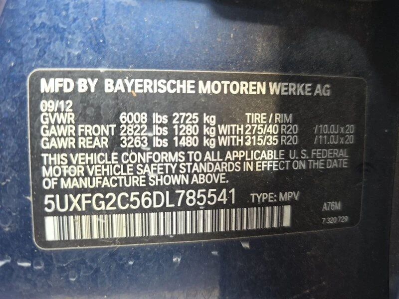 2013 BMW E71 X6 - Image 7 of 20
