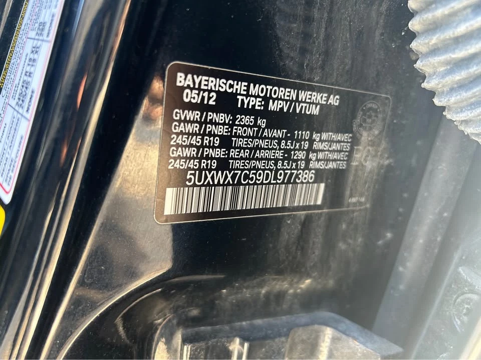 2013 BMW F25 X3 - Image 9 of 9