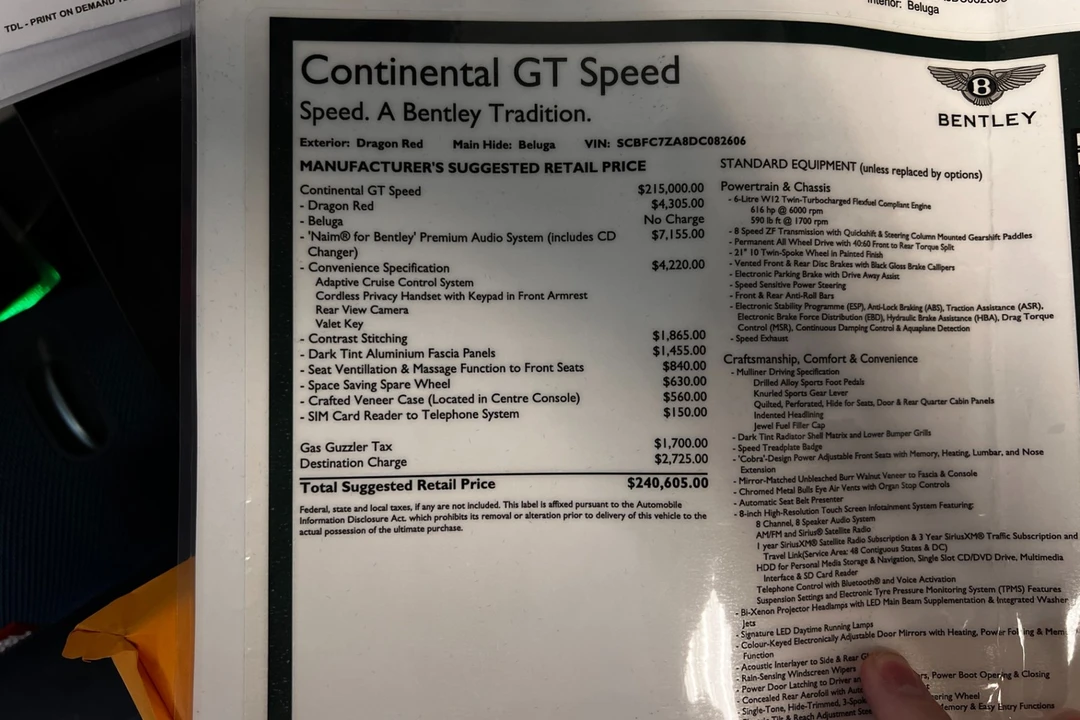 2013 Bentley Continental GT Speed 2nd Gen - Image 2 of 21