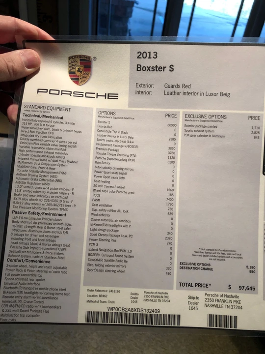 2013 Porsche 981 Boxster S - Image 6 of 9