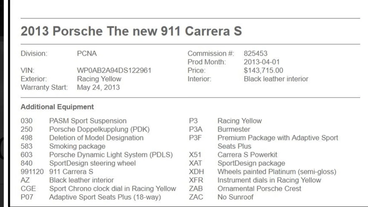2013 Porsche 991 Carrera S - Image 2 of 2