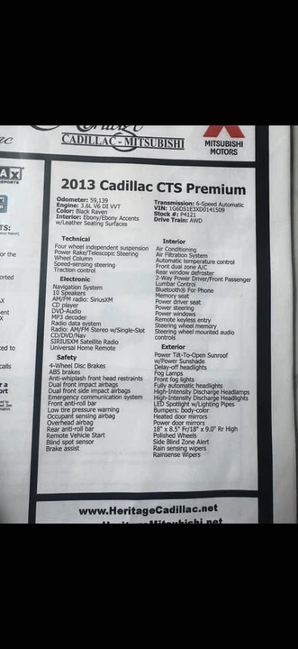 2013 Cadillac CTS 2nd Gen - Image 9 of 9