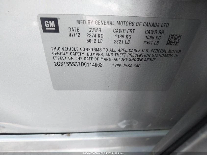 2013 Cadillac XTS - Image 12 of 14