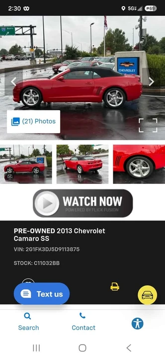 2013 Chevrolet Camaro SS 5th Gen - Image 2 of 2