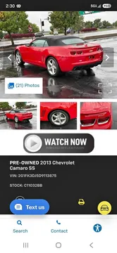 2013 Chevrolet Camaro SS Convertible 2D