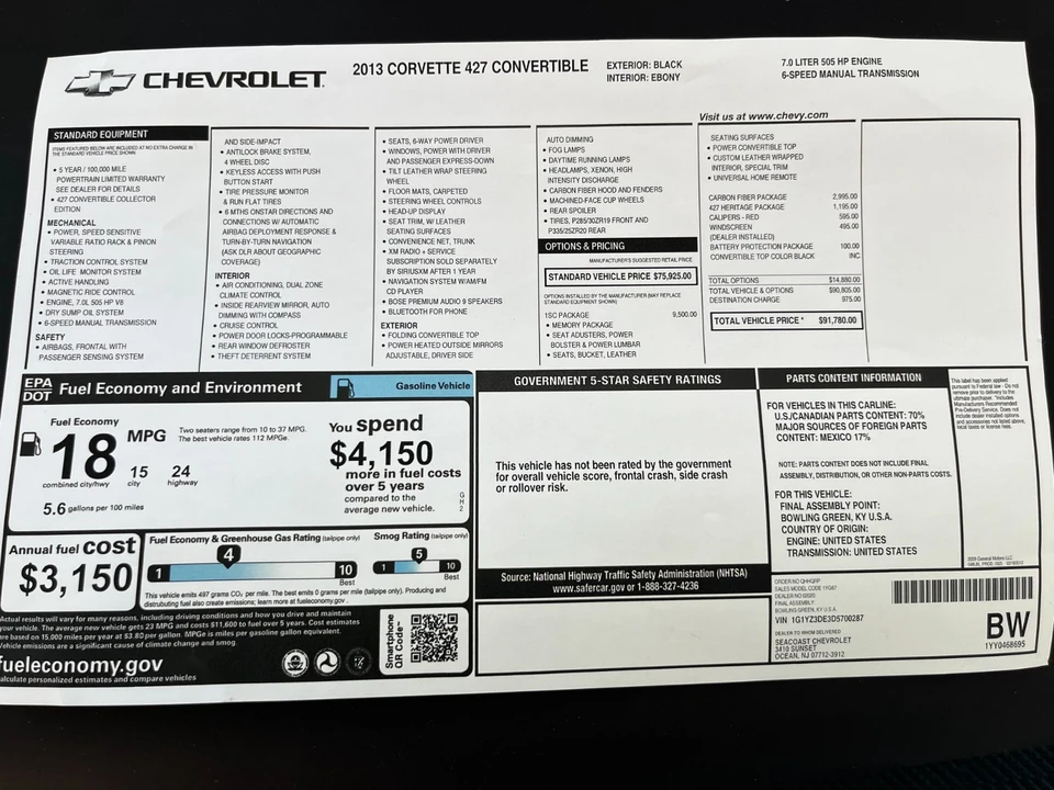 2013 Chevrolet Corvette C6 - Image 7 of 21