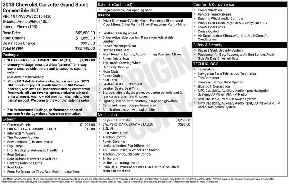 2013 Chevrolet Corvette C6 - Image 13 of 20