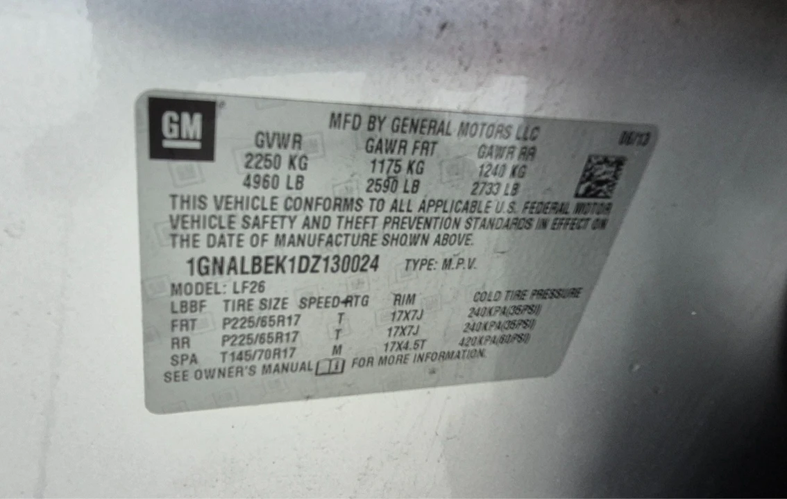 2013 Chevrolet Equinox - Image 9 of 15