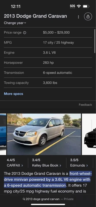 2013 Dodge Caravan - Image 3 of 3