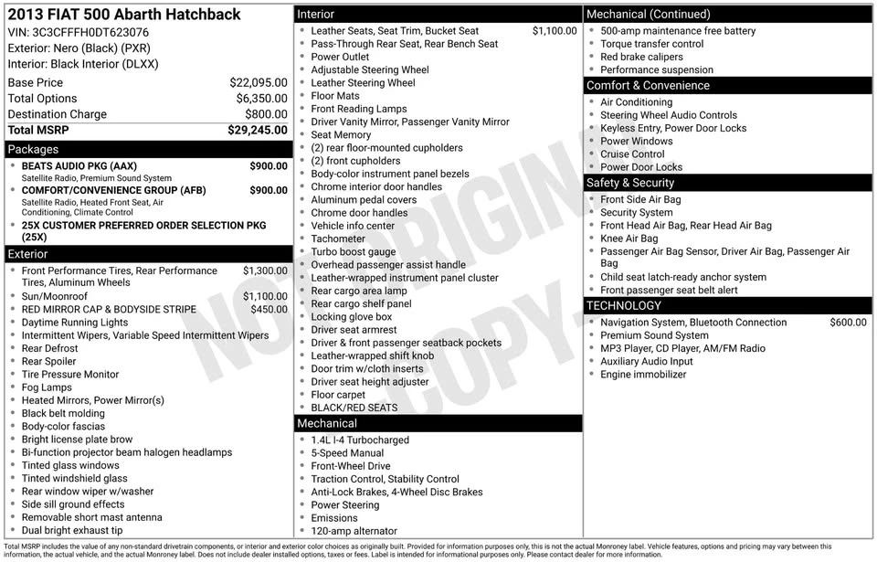 2013 Fiat Abarth 500 - Image 15 of 15