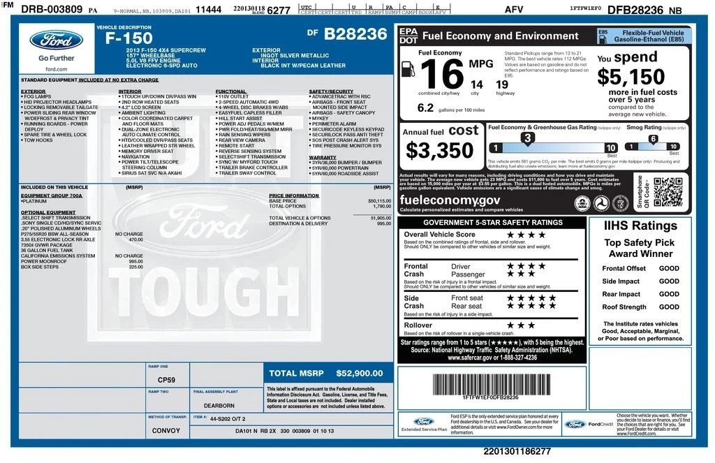 2013 Ford F-150 12th Gen - Image 2 of 2