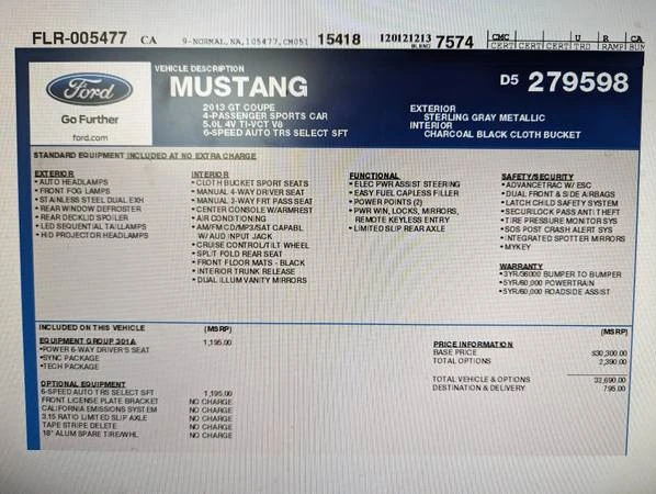 2013 Ford S197 Mustang - Image 11 of 11