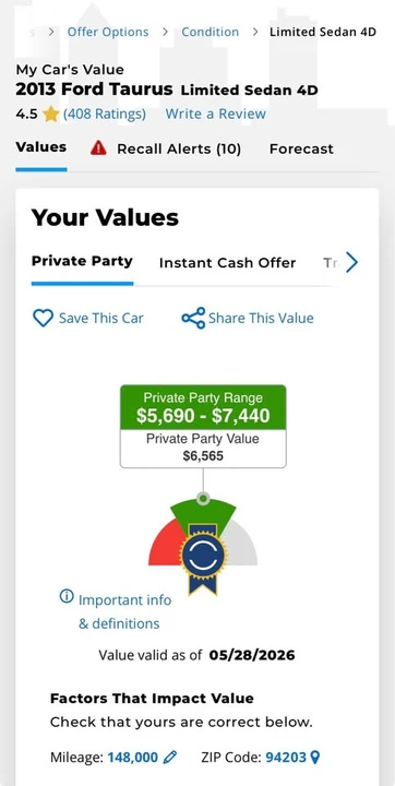 2013 Ford Taurus 6th Gen - Image 8 of 8