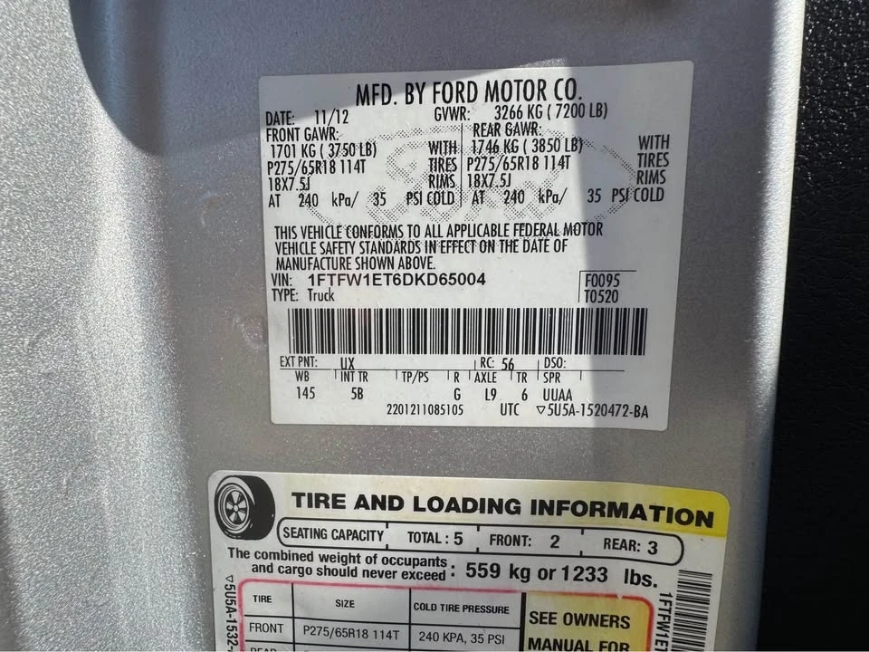 2013 Ford F-150 12th Gen - Image 11 of 11