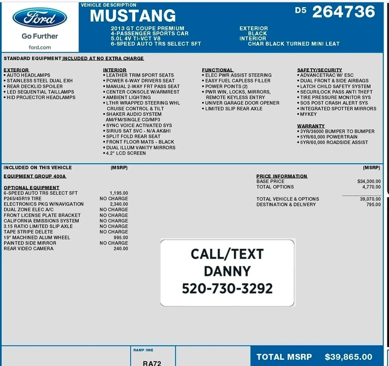 2013 Ford S197 Mustang - Image 7 of 8