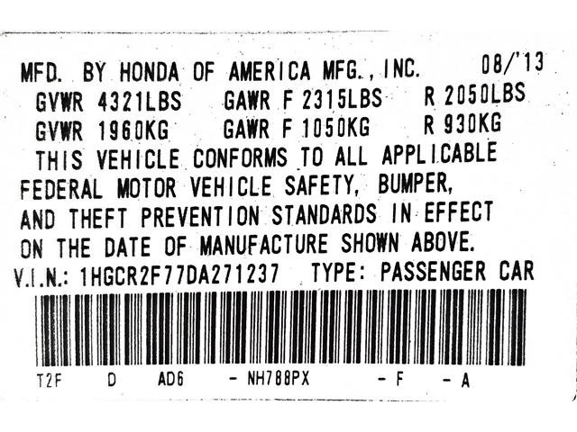2013 Honda Accord 9th Gen - Image 9 of 10