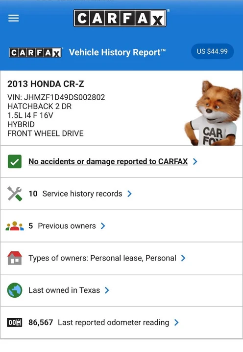 2013 Honda CR-Z - Image 12 of 13