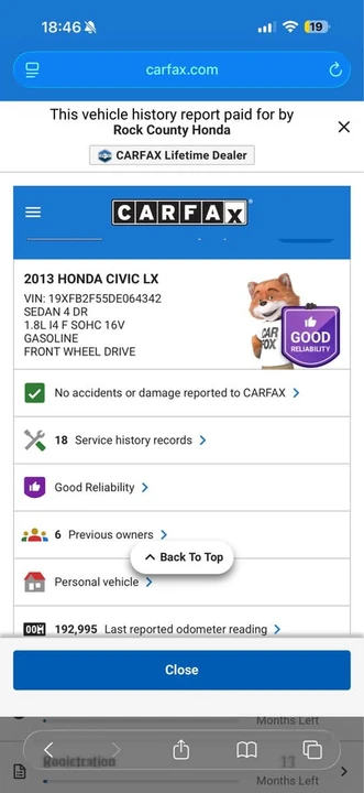 2013 Honda Civic 9th Gen - Image 10 of 11