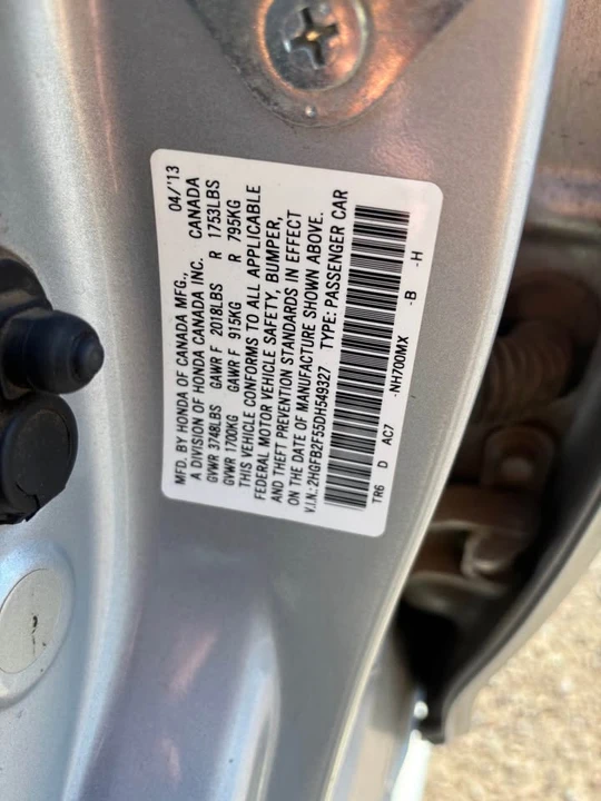 2013 Honda Civic 9th Gen - Image 11 of 13